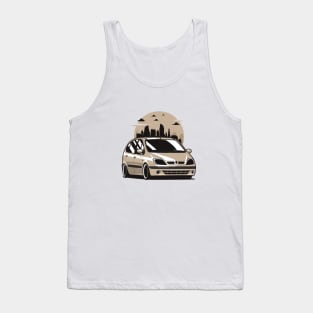 Brown Scenic City Skyline Tank Top